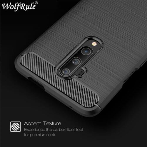 Case For OnePlus 7T Pro Case Shockproof Bumper Carbon Fiber Cover For OnePlus 7T Pro Phone Case For OnePlus7T Pro Cover Wolfrule