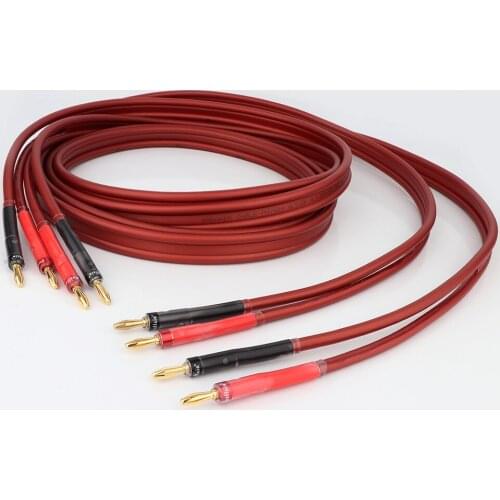 HIFI Thick silver plated main speaker cable upgrade audio speaker cable Speaker cabel physis sliver + Ofc and al foil shied