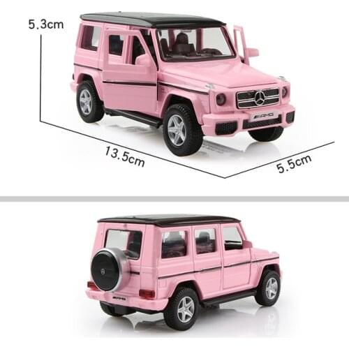 Girls Toys Gifts For Girlfriend Pink Series Diecasts Toy Vehicles Simulation Exquisite Model T1 Bus G63 1:36 Alloy Car