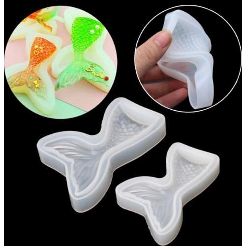 Beauty Fish Tail Silicone Mold for Jewelry Resin Making DIY Craft Jewelry Tools