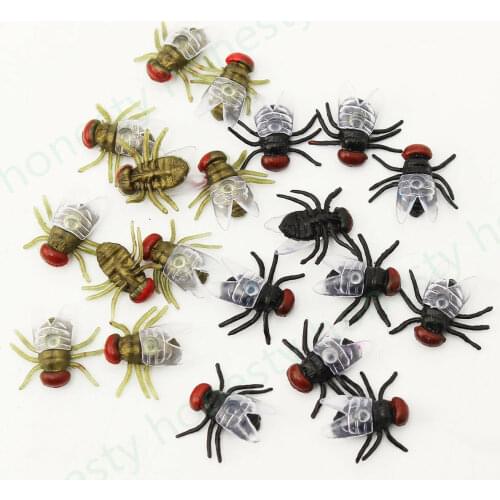 1 PCS House Fly Trick Plastic Insect Bugs Kids Toy Halloween Party Bag Filler