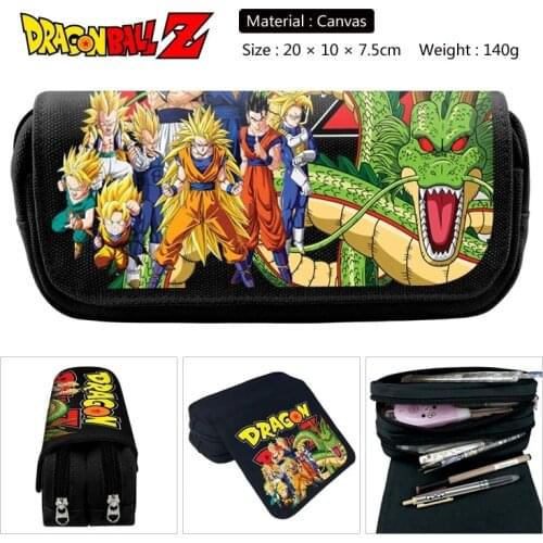New Dragon Ball Z Son Goku Pencil case Student School Anime Action Figure Turtle Zipper Pen Pencil Child Study Bag birthday Gift
