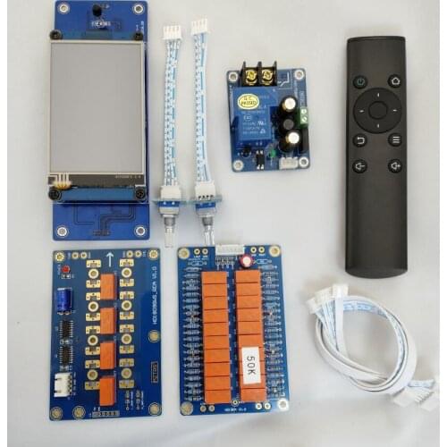 Hifi Remote Volume Control Board Relay Plus Resistance 50K With 3.5 Inch Display