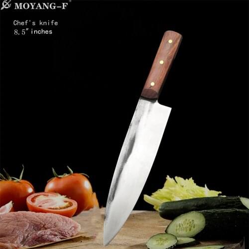 MOLANG forged chrome steel 8.5 inch chef knife Professional kitchen knife kitchen knife Practical kitchen knife slicing knife