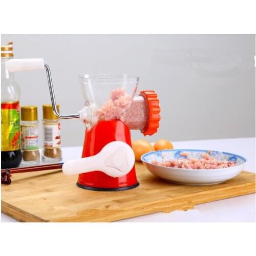 1PC Hand Crank Manual Meat Grinder with Powerful Base Heavy Duty Stainless Steel Blades Quickly Effortlessly Grinder OK 0483