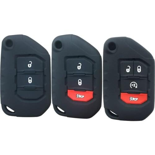 Silicone Remote Smart Car Key Case Cover For Jeep Wrangler Renegade Compass Grand Cherokee JL JLU Key Sleeve Protector Case