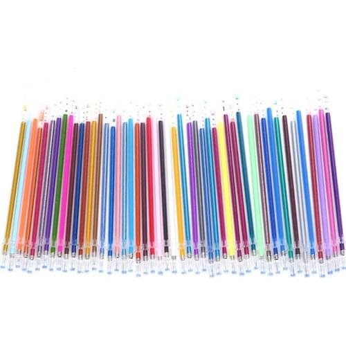 12/24/36/48/100Pcs Multicolor 1mm Gel Pen Refills Ink Pen Replacement Signature Rods School Office Supplies Stationery papelaria