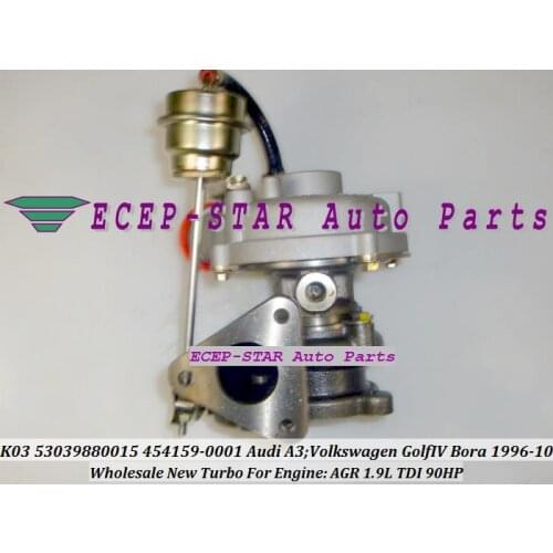 K03 53039880015 53039700015 454159-0001 454159 Turbo Turbocharger For AUDI A3 For Volkswagen Vw Golf IV Bora 1996- AGR 1.9L 90HP