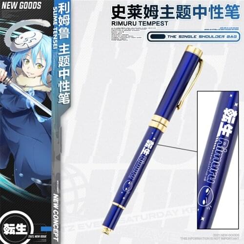 That Time I Got Reincarnated as a Slime Rimuru Tempest Metal Stationery Sign Ballpoint Gel Pen Fashion Rollerball Pen Student