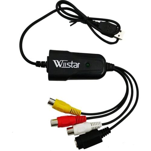 Wiistar New Driver Free USB 2.0 Video Capture Card Easycap Capture for Windows 10/8/7/XP Capture Video Convert VHS