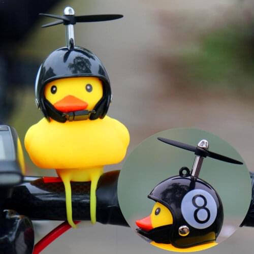 Bicycle Bell with Light Small Yellow Broken Wind Duck Helmet Mountain Bike Head Light Bicycle Light Bike Accessorie Bicycle Bell