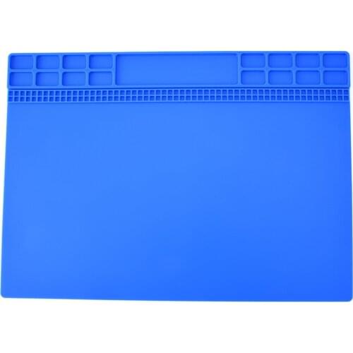 Heat Resistant Insulation Silicone Mat Pad Multifunction Soldering Repair Tools Maintenance Platform Desk 35cm X 25cm 1pc