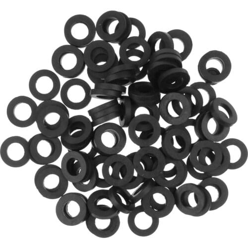 Blesiya 100 Pcs Sealing Flat Gasket Rubber Silicone O Seal Hose Washer