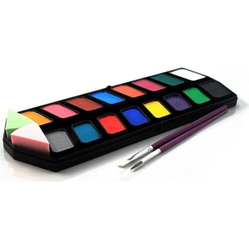 16 - Color Professional Body Painting Set With Tools