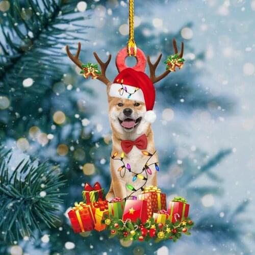 2022 Family Ornaments Resin Xmas Decorations Dog Printing Tree Pendant Home Personalized Tree Christmas Ornaments Gift #WT