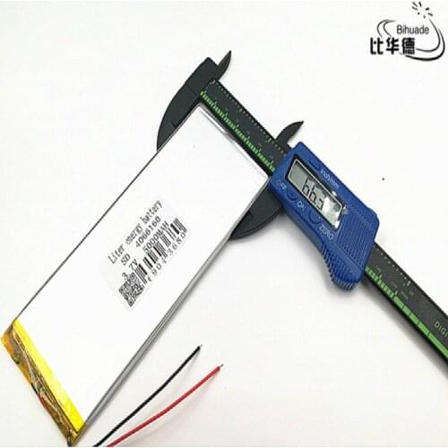 5pcs/lot 3.7V,5000mAH 4066160 (polymer lithium ion battery) Li-ion battery for tablet pc 7 inch 8 inch 9inch