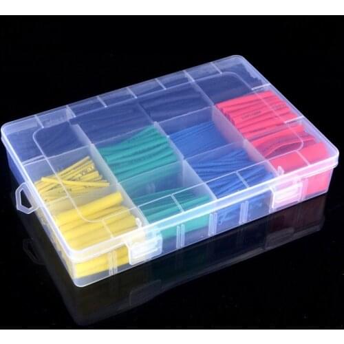530/280/127pcs Heat Shrink Tubing Insulation Shrinkable Tube Assortment Electronic Polyolefin Wire Cable Sleeve Kit