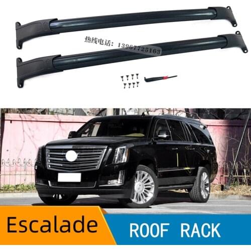 Roof Rack Cross Bars 2015-2018 for gmc Yukon XL Chev.rolet Tahoe Suburban Cad.illac Escalade ESV Black