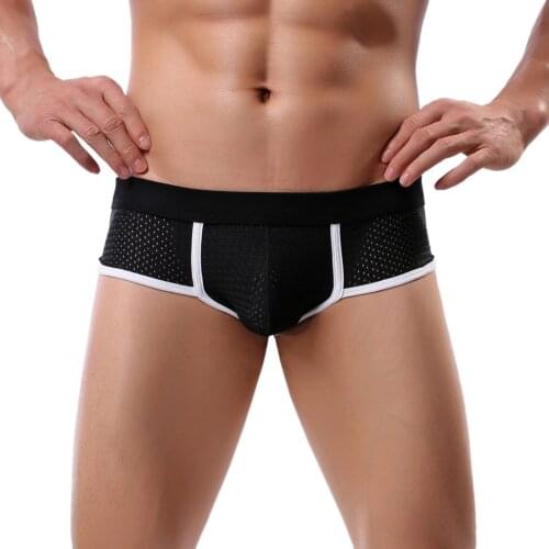 Boxer Underwear Men Soft Penis Pouch Underpants Solid Shorts Sexy Underpants Cotton Breathable Boxers Ropa Interior Hombre Cueca
