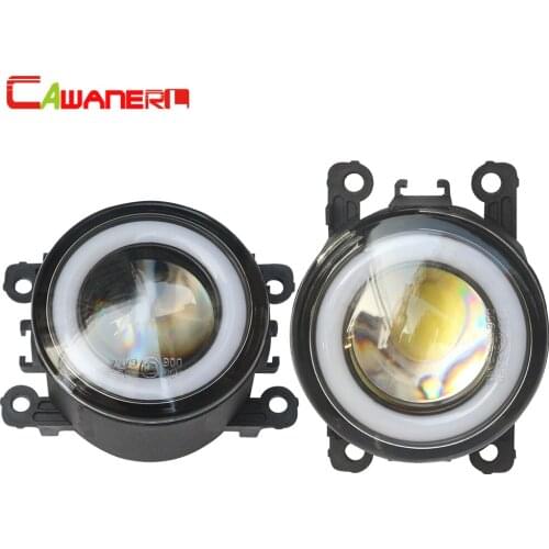 Cawanerl For Peugeot 206+ 2009 2010 2011 2012 Car 30W COB LED Fog Lamp Angel Eye Daytime Running Light DRL 3000LM 12V 2 Pieces