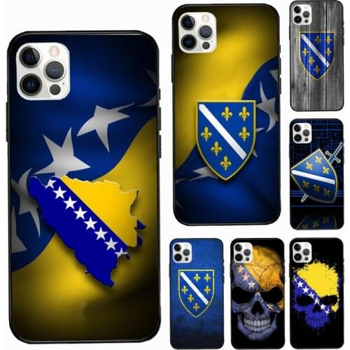 Bosnia and Herzegovina Flag Case For Apple iPhone 12 11 Pro Max XS X XR 6S 7 8 Plus 5S SE 2020 Silicone Phone Cover