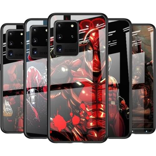 Tempered Glass Cover Cool Marvel Deadpool For Samsung Galaxy S21 Ultra Plus 5G M51 M31 M21 Shockproof Shell Phone Case