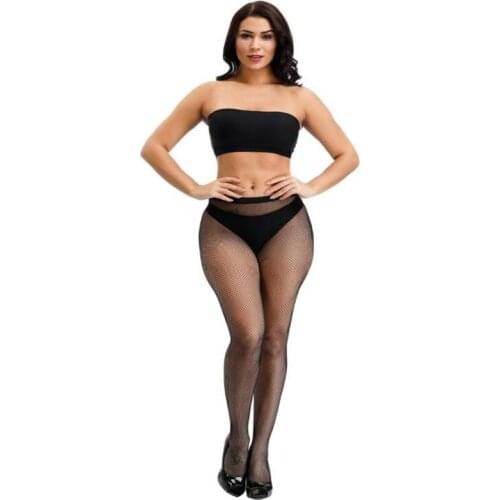 Fishnet Stockings Two Sides Open-mouth Ladies Stockings Sexy Thin Female Mesh Hollow Tights Shaping Black Nylon Pantyhose New