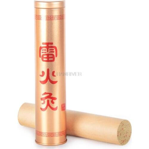 Long Thickened Moxa Sticks Chinese Thunder Fire Moxibustion Acupuntura Heating Rolls Burner With Moxa Extinguisher
