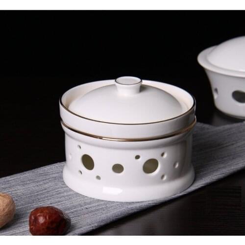 Ceramic candle alcohol stove Phnom Penh stew soup bowl of sea cucumber millet SOUP cup nest moon fin heating insulation Cup