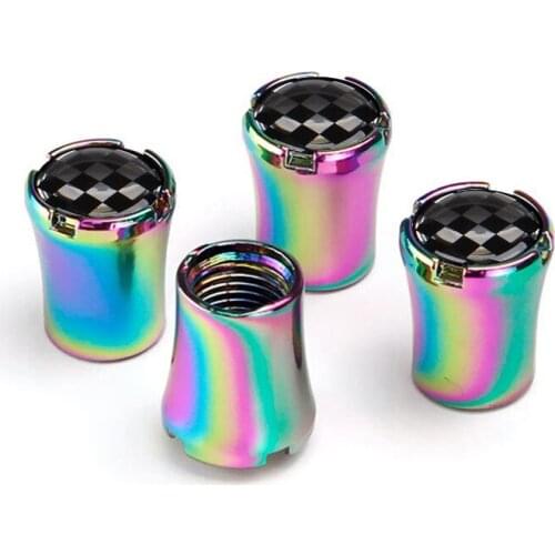 4pcs/Lot F1 Racing Flag Car Tire Valve Caps For Citroen C3 C4 C5 C4l Xsara Wheel Tires Air Dust Waterproof Screw Airtight Cap