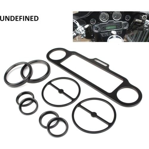Motorcycle Stereo Accent Speedometer Trim Ring Set Inner Fairing Trim Kit For Harley Touring Road Street Glide FLHX 1996-2013