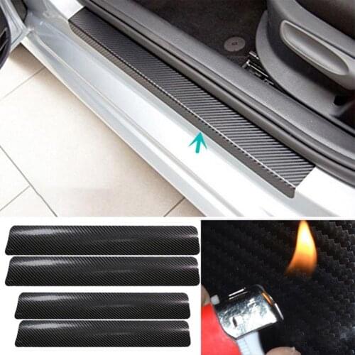 40%HOT4Pcs/Set Scuff Plate Film Classic Convenient Auto Supply Car Carpet Strip Sticker for Motor Vehicles