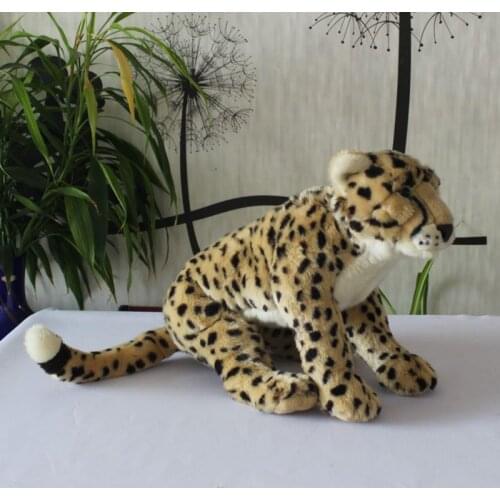 Cute Cheetah Doll Big Toy Pillow Real life Leopard Soft wild Model Plush Toys Christmas Gifts