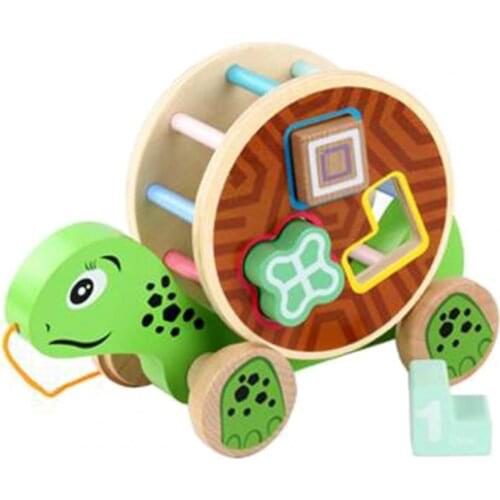 Cute Cartoon Animal Pull Car Snail Hedgehog Animal Trailer Car Educational Crawling Walking Toy For Boys Girls Baby Toddlers