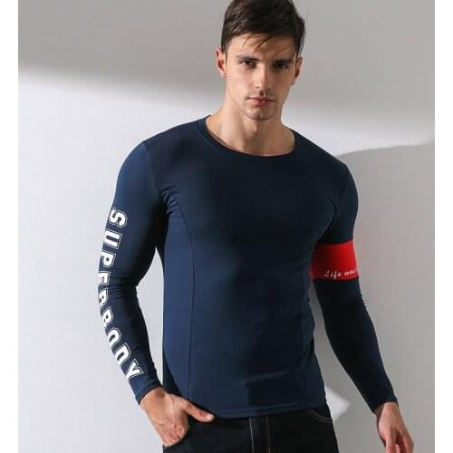 New Combed Cotton Mens Thermal Long Johns Shirt Soft Flexible Long Sleeve Shirt Winter Warm Bottoming Men Autumn undershirts
