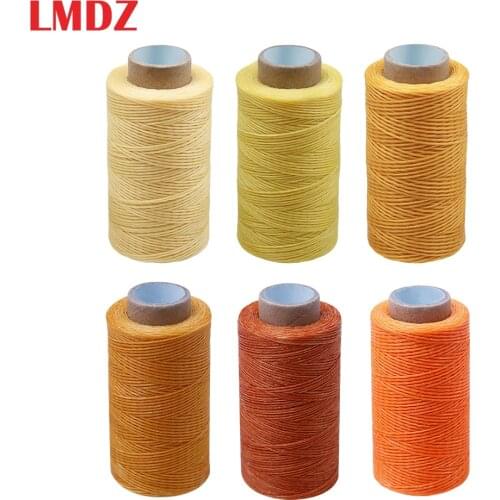 LMDZ 150D 250m Sewing Waxed Thread Hand Stitching Cord for Leather Craft DIY 6 Color Yellow Stitching Thread 1mm Diameter