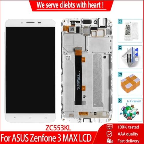 Original For ASUS Zenfone 3 Max ZC553KL X00DD LCD Display Touch Screen Digitizer With Frame Assembly For ASUS ZC553KL LCD