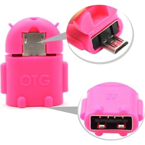 Cute Mini Robot Shape Micro USB To USB 2.0 Converter USB OTG Cable Adapter for Tablet PC for Samsung S3 S4 S5 for Xiaomi