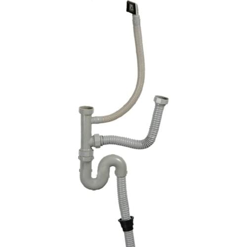 Talea Double Drain hose sink with Pipe kit Pop Up Drain Strainer with overflow Laundry Sink Waste Kit Sink Strainer Disposer