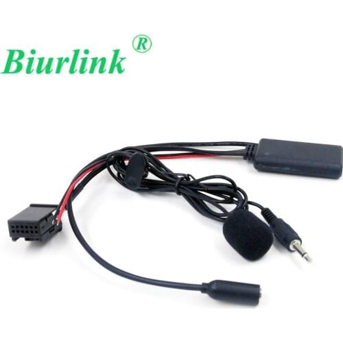 Biurlink 3.5MM Removable Bluetooth 5.0 Microphone Music Audio AUX IN Adapter Cable for Opel CD70 NAVI DVD90 NAVI CD30 MP3 CDC40