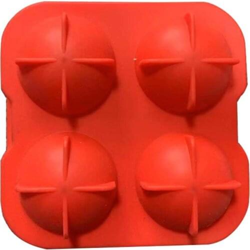 4 Holes Silicone Ice Cube Mold Ball Shape Cocktail Drink Kitchen DIY Tools 11.5*11.5*5cm Cake Chocolate Mould