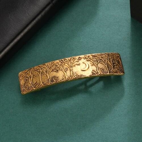 Skyrim Vintage Tree Moon Forest Hair Clip Bride Tiara Hairwear Hair Accessories for Women Luxury Wedding Retro Hairpin Barrette