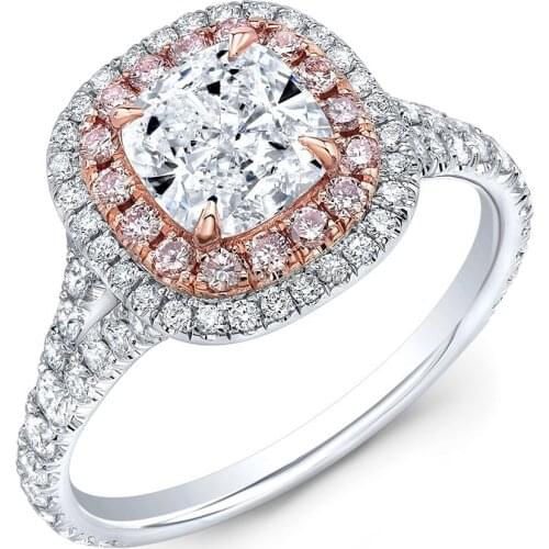 Wedding Bride Ring Set Sterling Silver 925 Shiny Diamond Wedding Rings Gifts