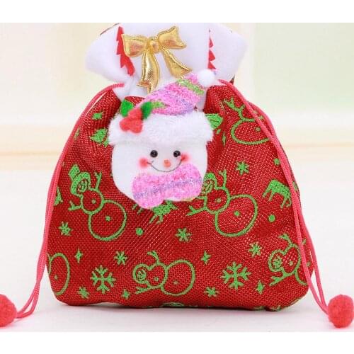 Handmade & Sewing Supplies Storage Christmas Gift Bag Printing Supplies Christmas Gift Bag Cute Candy Bag