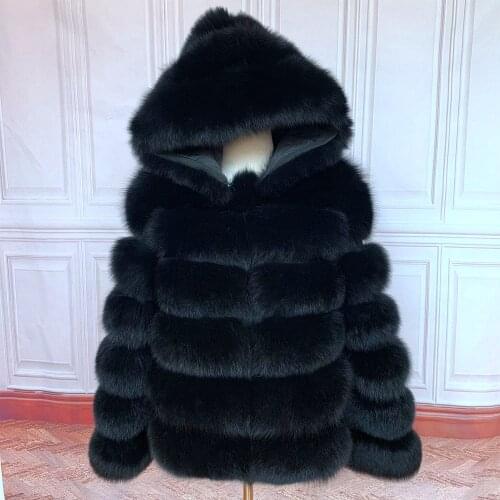 Wefurlena Fur Coats With A Hood