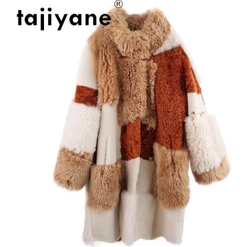 Tajiyane Winter Coats Women 2020 Real Fur Coat Woman Natural Wool Fur Jackets Female Long Cloth High Quality Mujer Parkas TN1376