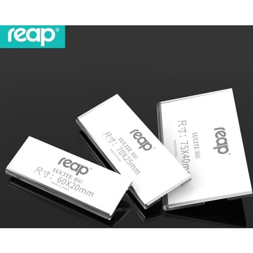 10pcs/lot High Quality Crystal Clear DIY Magnet Badge Holder Pin Transparent Staff Name Tag Plates for Employee Doctors