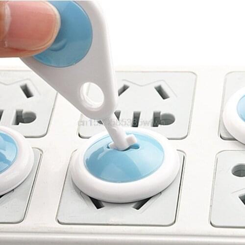 6Pcs Power Baby Electric Lock Outlet European Russian Standard 2 Plug Baby Child Infant Kids Plug Covers Safety