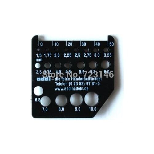 Addi 403-0/404-0 Needle Gauge 1.5mm - 10mm + ruler and cutter, new from Germany