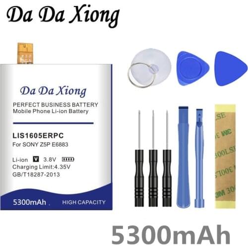 DaDaXiong 5300mAh LIS1605ERPC Battery for SONY Xperia Z5 Premium Z5P Dual E6883 E6853 Mobile Phone Batteries